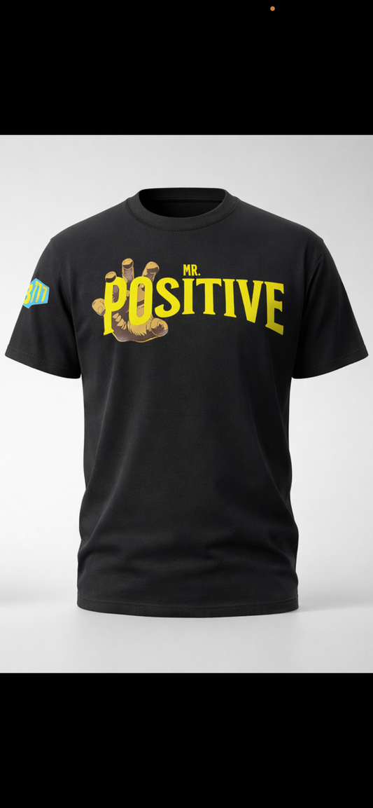 Mr.Positive 100% Cotton Black T-Shirt